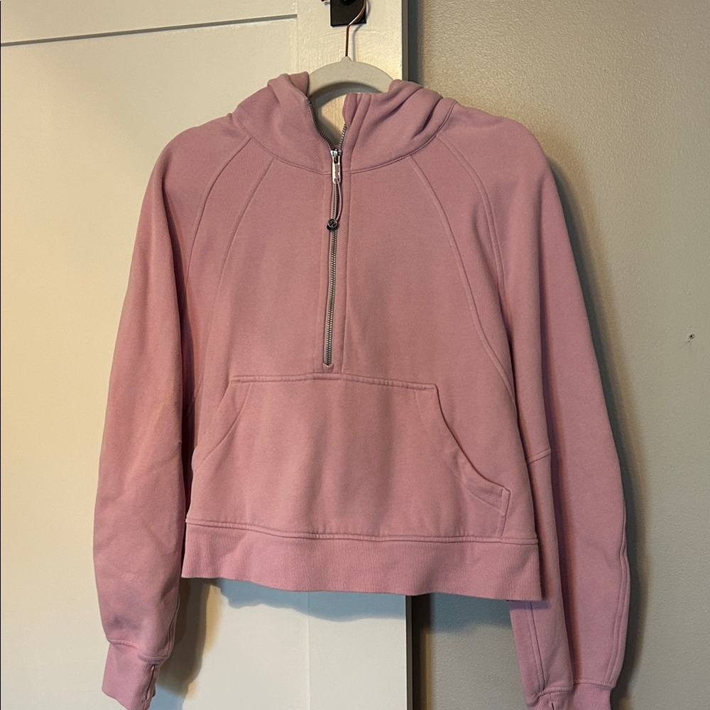 Lululemon Scuba 1/2 zip cropped Hoodie-size M/L